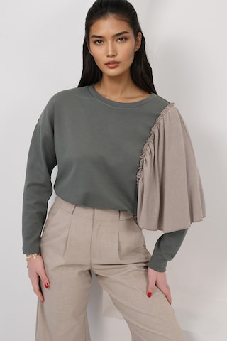 Trend Alaçatı Stili Majica | zelena barva
