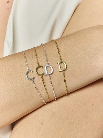 Luxenter Armband 'Alphabet D'‌‌‌‌‌‌‌‌‌‌ in Gold