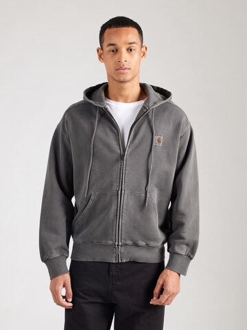 Carhartt WIP Zip-Up Hoodie 'Nelson' in Grey: front