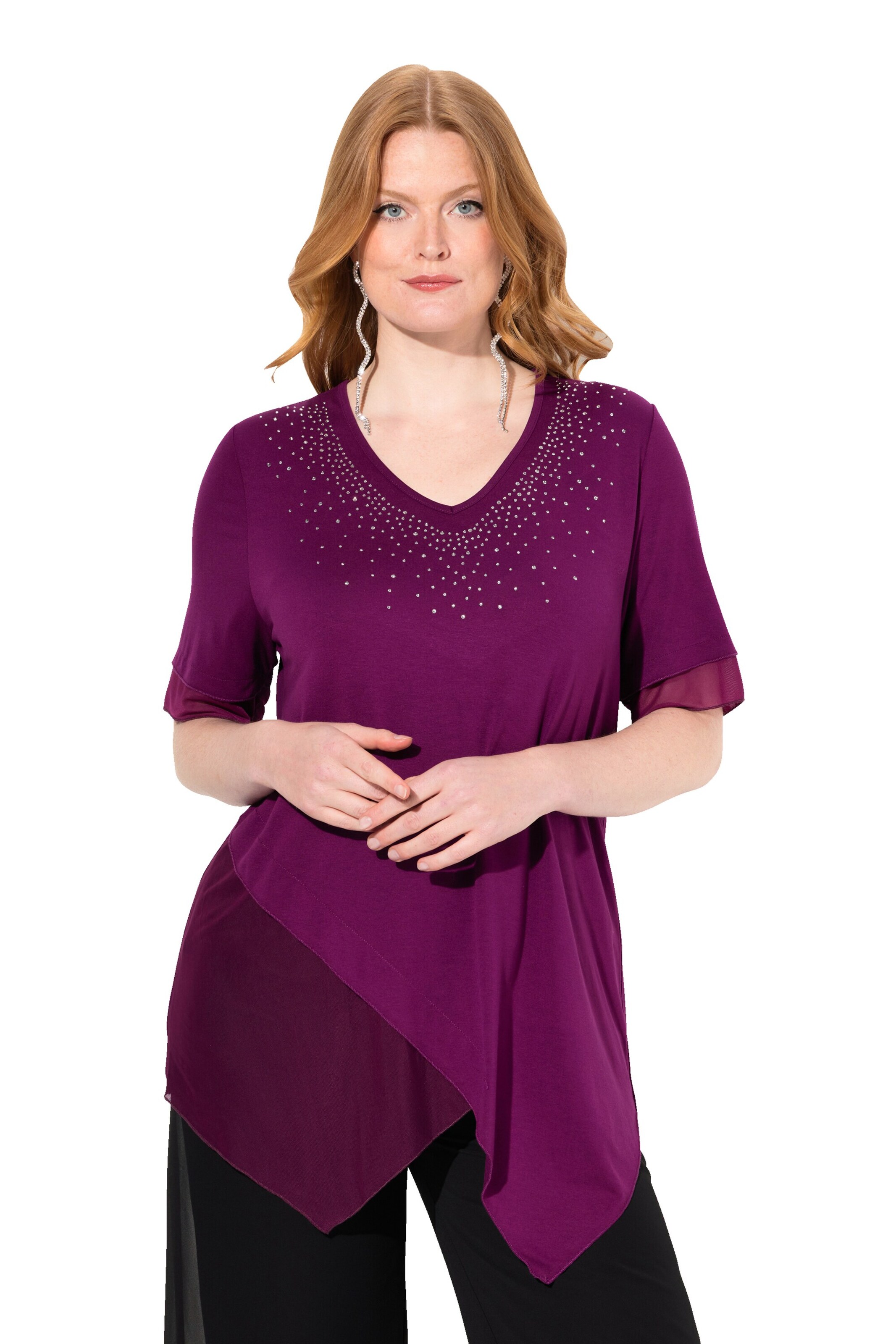 Ulla Popken Bluse in Lila: Vorderseite