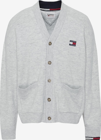 Tommy Jeans Knit Cardigan 'Skater' in Grey: front