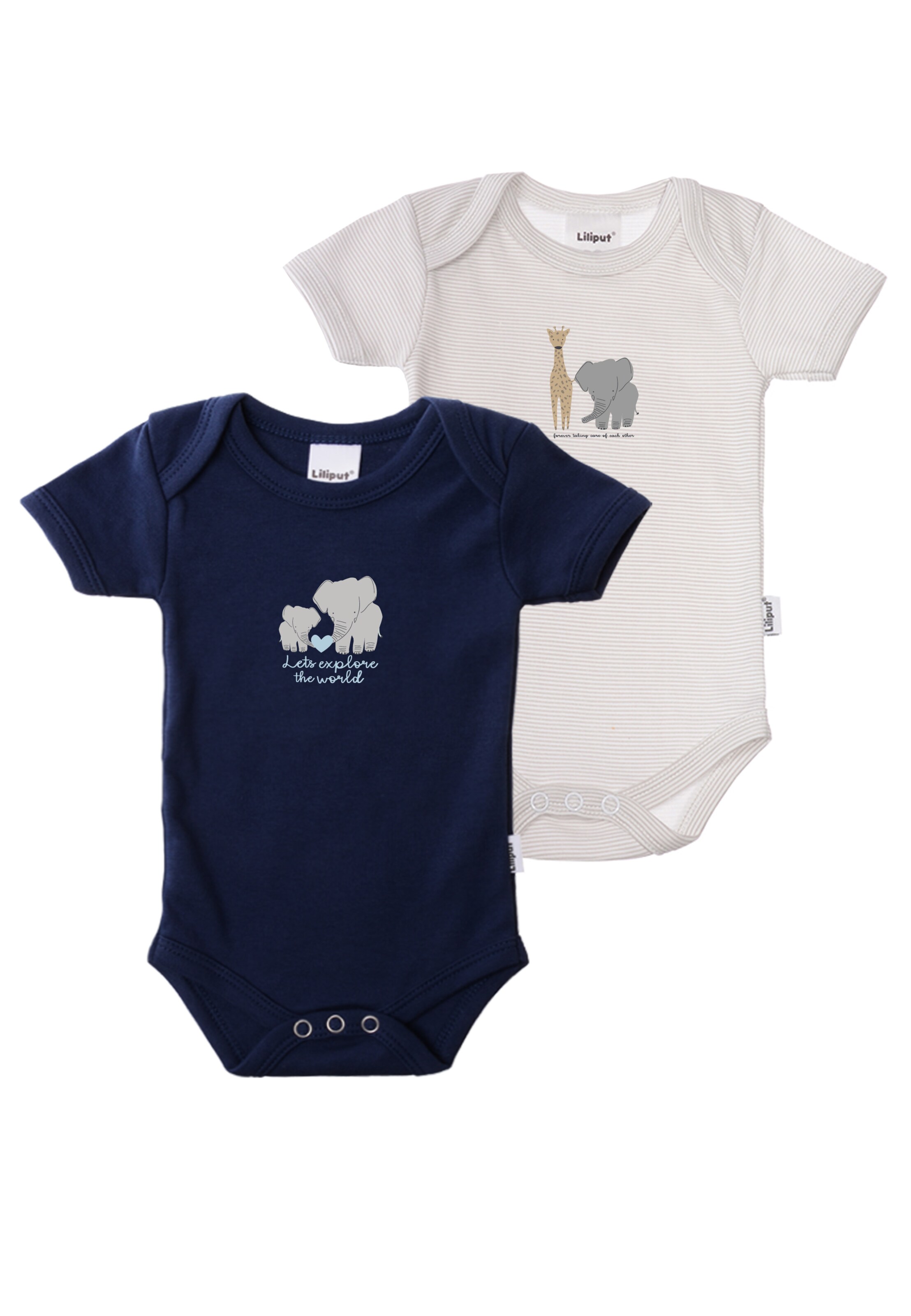 LILIPUT Romper/Bodysuit 'Elefanten' in Beige: front