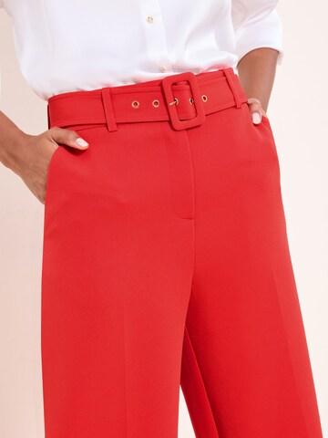 Wide Leg Pantalon à plis Lipsy en rouge
