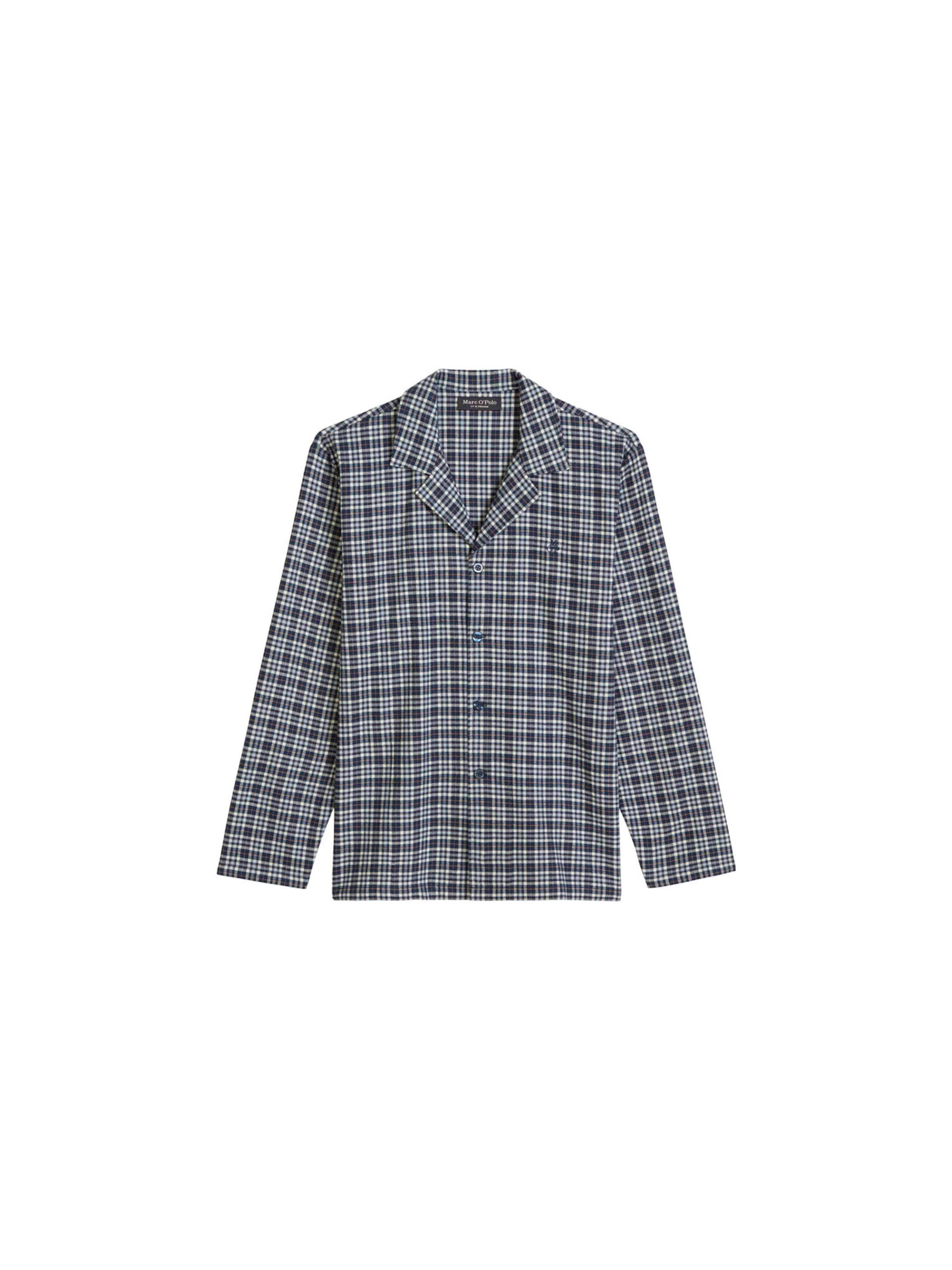 Marc O'Polo Pyjama kort ' Classic ' in Blauw: voorkant