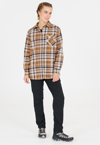 Whistler Athletic Button Up Shirt 'Wolfhard' in Brown