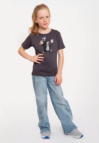 LOGOSHIRT T-Shirt 'Der kleine Maulwurf' in Blau