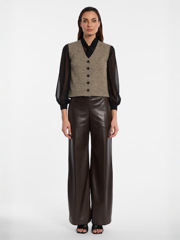 Ana Alcazar Wide leg Broek 'Enoras' in Bruin