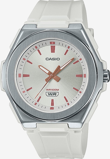 CASIO Damenuhr in silber / weiß, Produktansicht