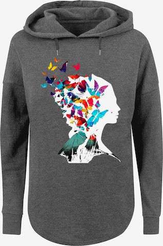 F4NT4STIC Sweatshirt 'Butterflies ' in Grey: front