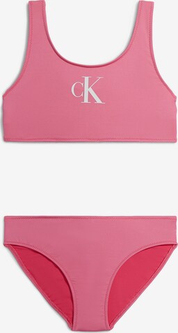 Calvin Klein Swimwear Bustier Bikini in Roze: voorkant