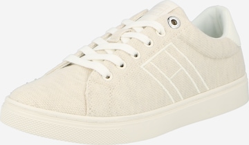 Baskets basses TOMMY HILFIGER en beige : devant