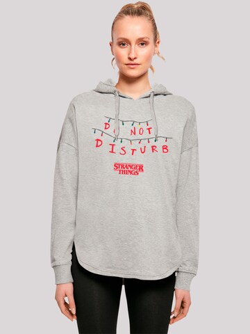 F4NT4STIC Sweatshirt 'Stranger Things Do Not Disturb Netflix TV Series' in Grey: front