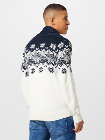 Lindbergh Knit Cardigan 'Xmas' in Beige