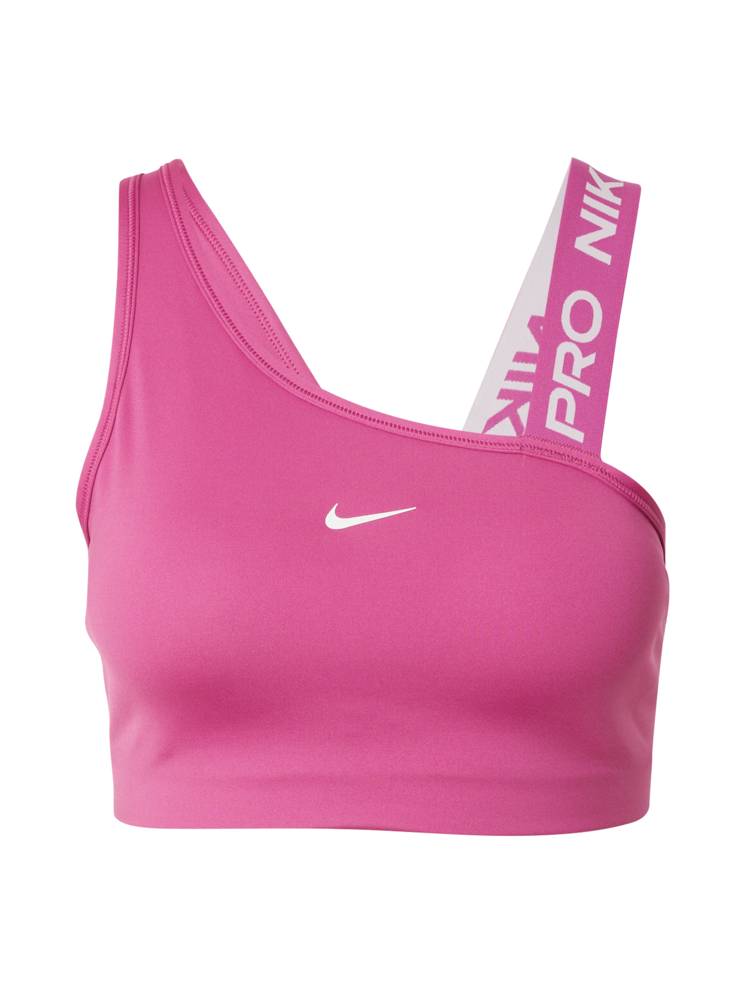 NIKE Bustier Urheilurintaliivit 'SWOOSH' värissä vaaleanpunainen: etupuoli