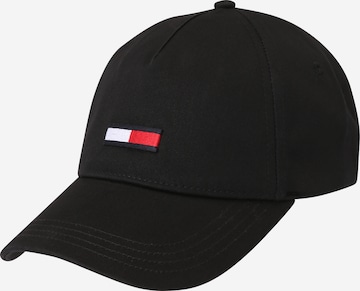 Tommy Jeans Cap in Black: front