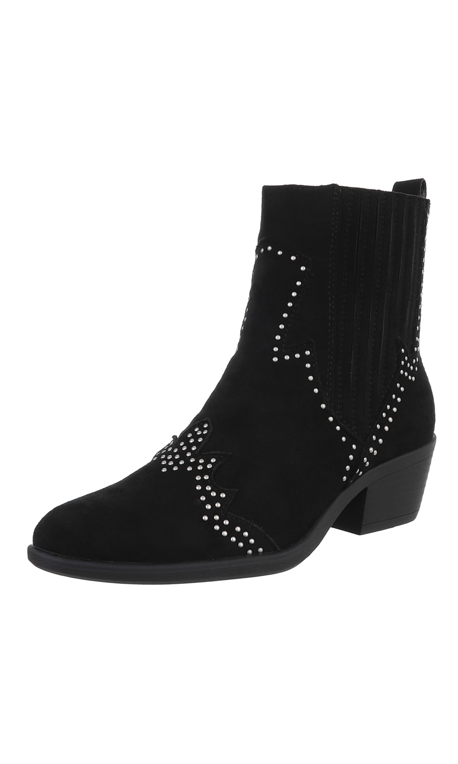Ital-Design Boots in Schwarz: Vorderseite