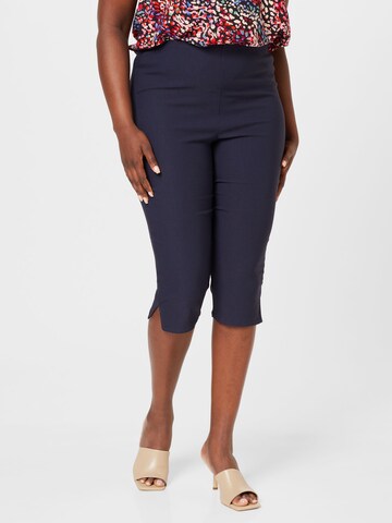 ONLY Carmakoma Skinny Broek 'Lila' in Blauw: voorkant