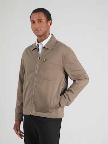 Lyle & Scott Tussenjas in Groen: voorkant