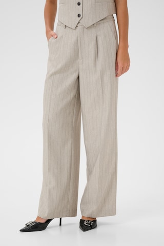 Kaffe Wide Leg Hose 'KAKaysa' in Grau