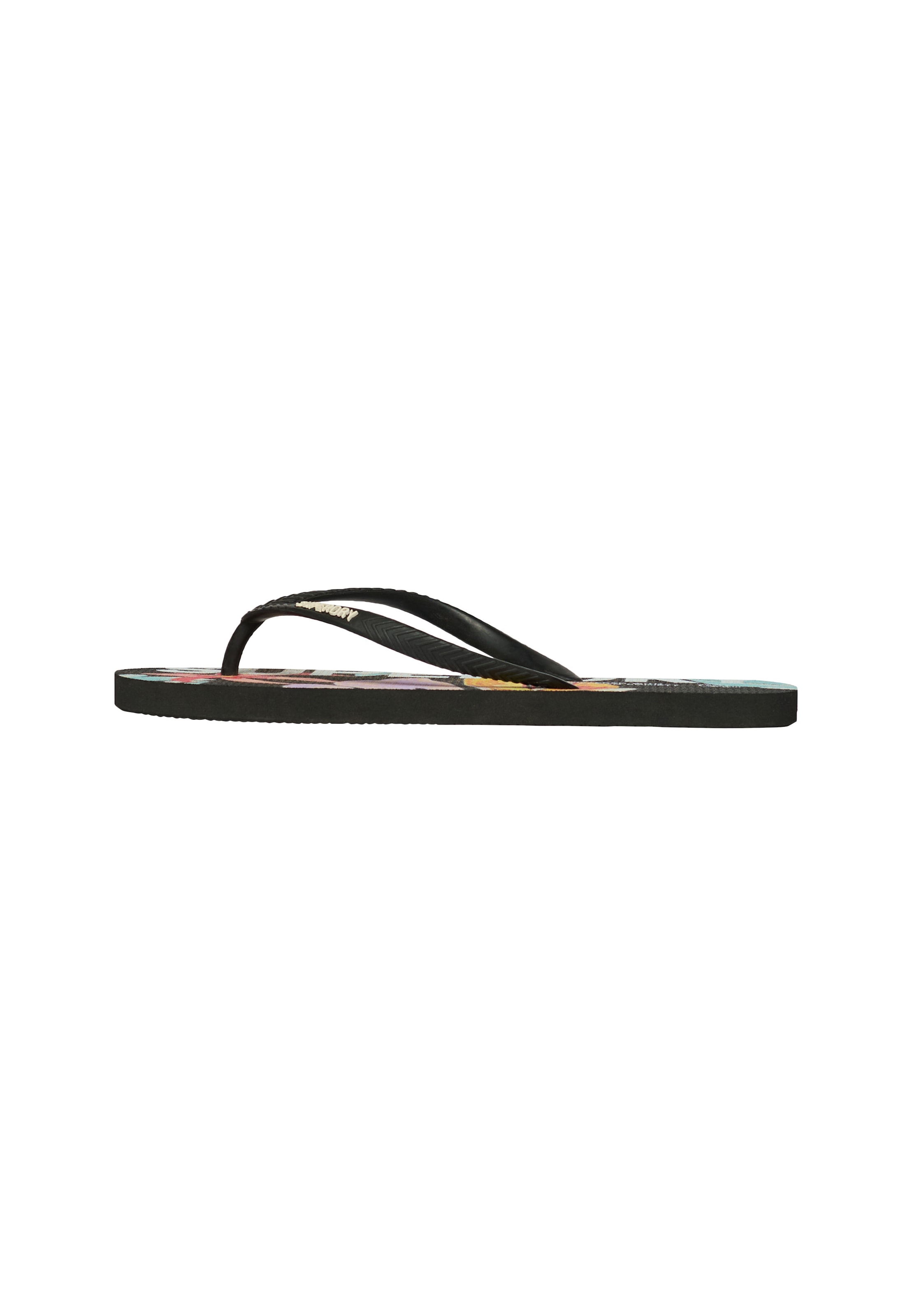 Superdry T-Bar Sandals in Black: front