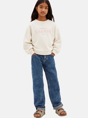 Sweat-shirt Calvin Klein Kids en blanc