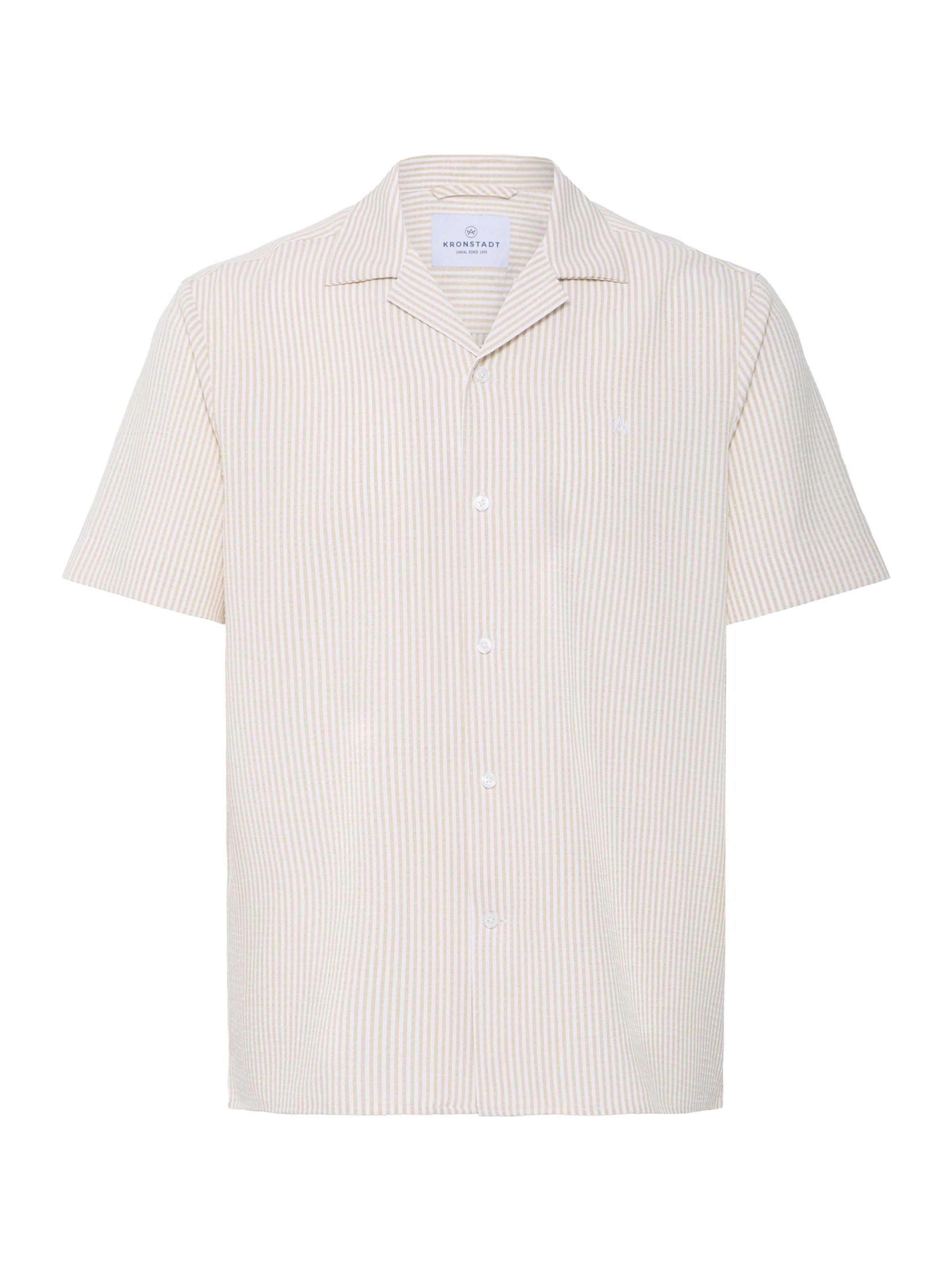 Kronstadt Regular fit Overhemd ' KSZeldale ' in Beige: voorkant