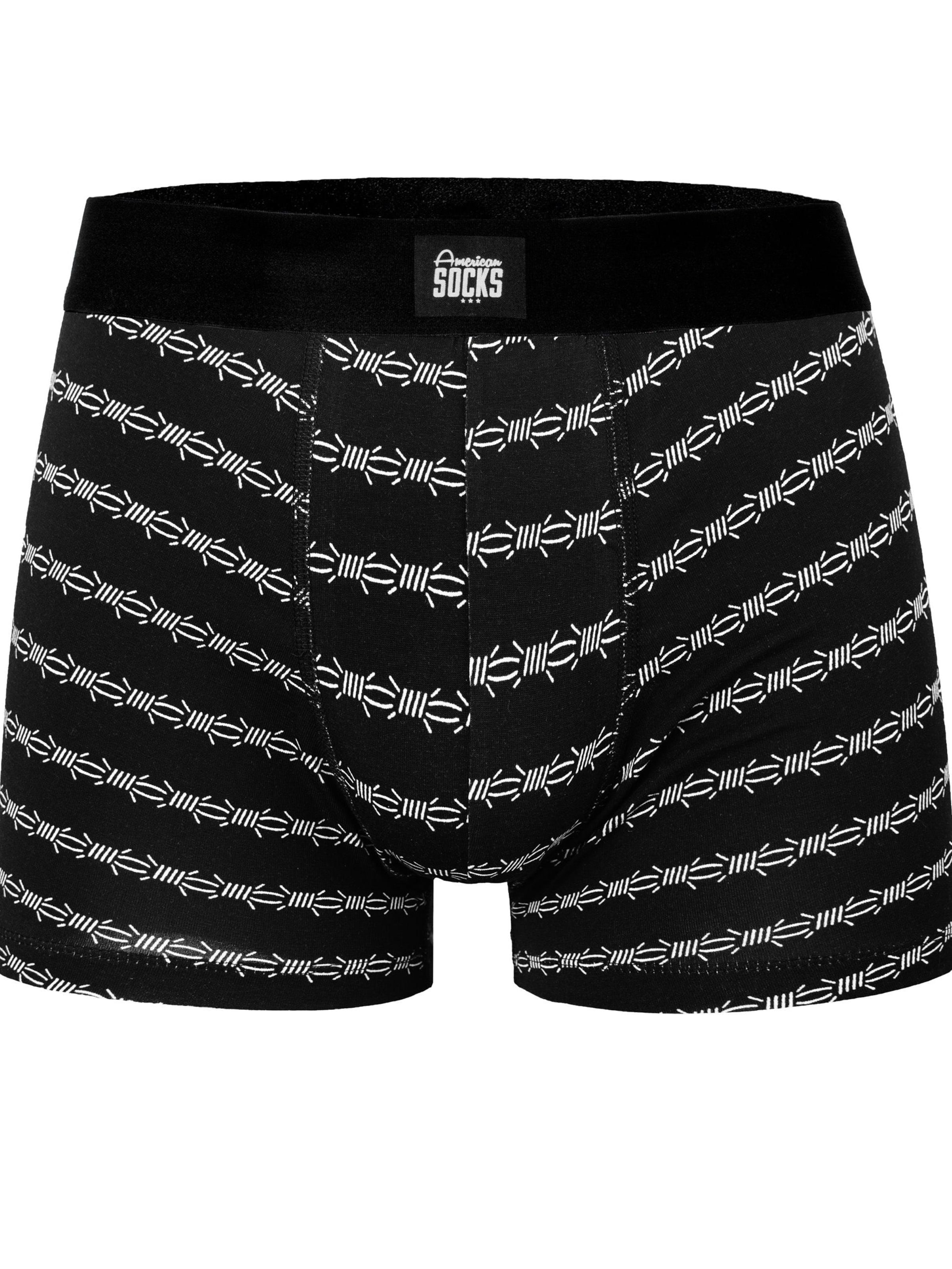 Boxers 'Spiky' American Socks en noir : devant