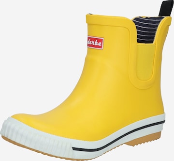Derbe Rubber Boots 'Wattpuuschen Eco' in Yellow: front