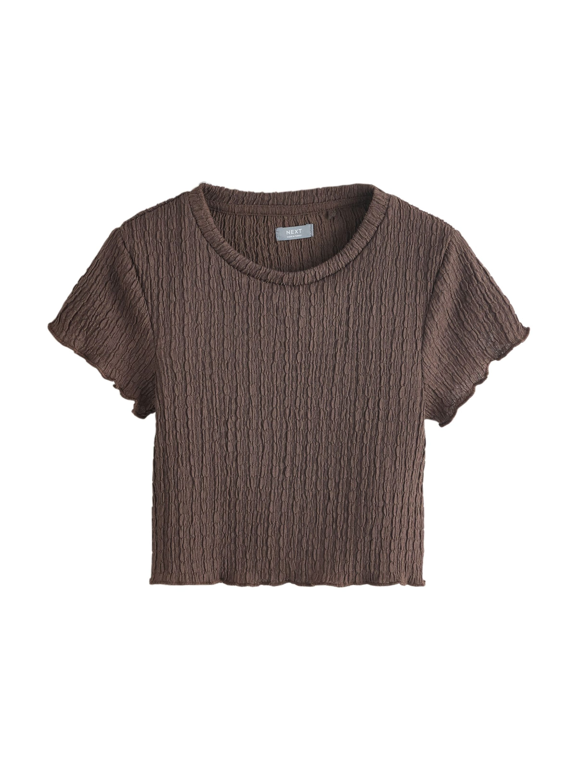 T-Shirt Next en marron : devant