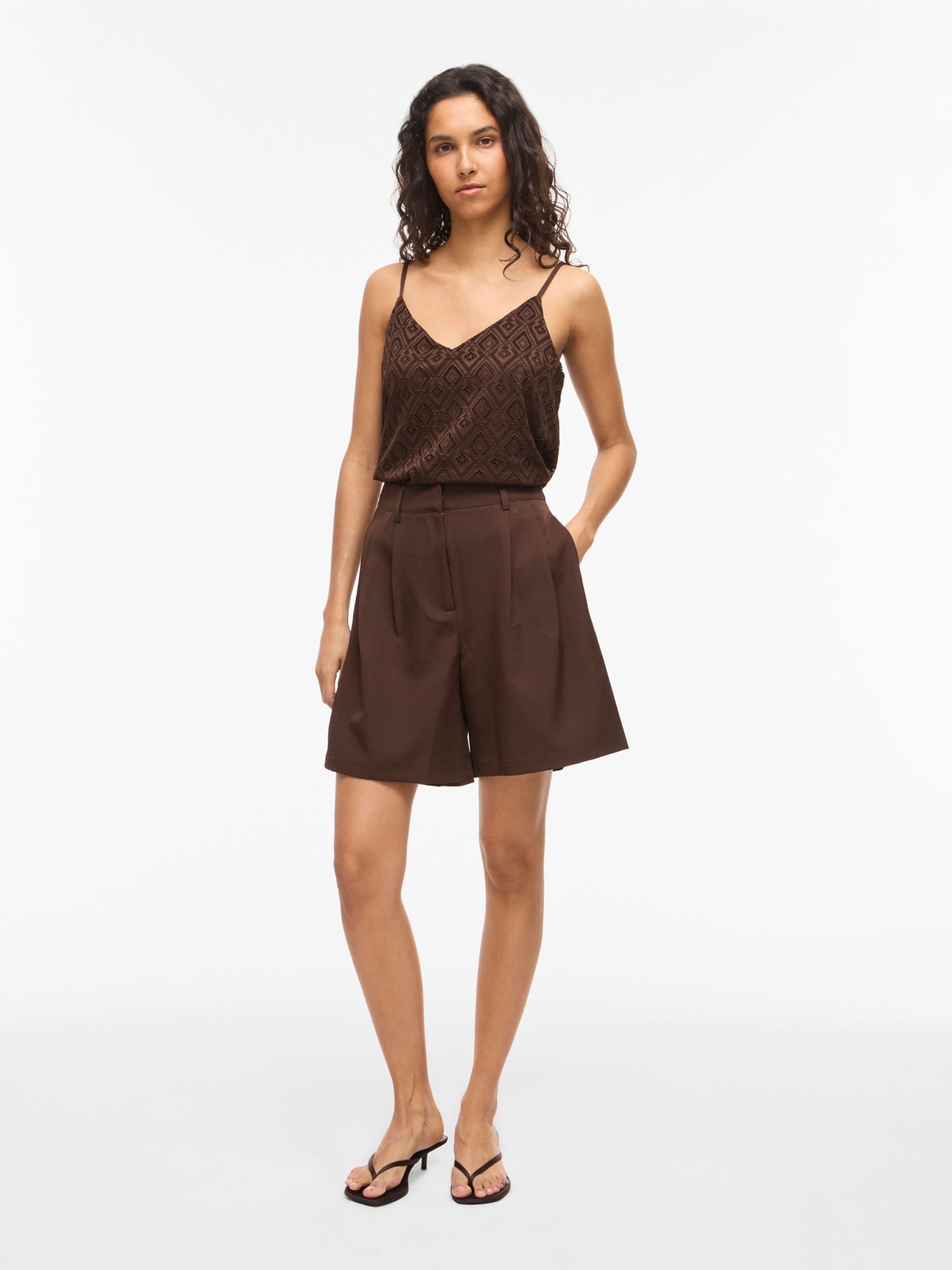 VILA Top 'VINUSA' in Brown