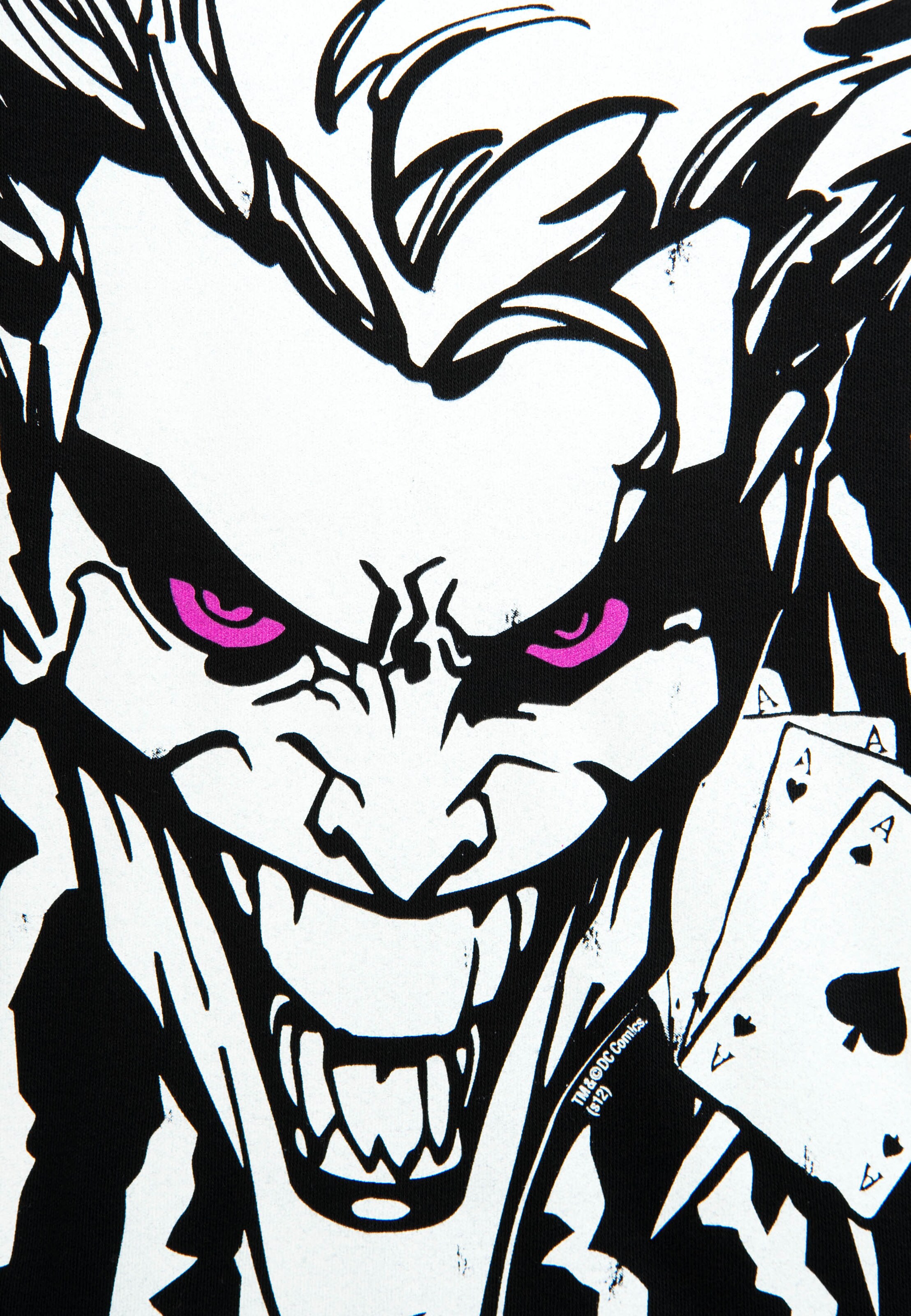 LOGOSHIRT Shirt 'The Joker Aces' in Black