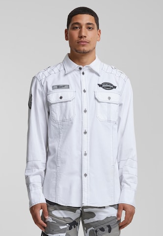Brandit Regular fit Overhemd 'Luis' in Wit: voorkant