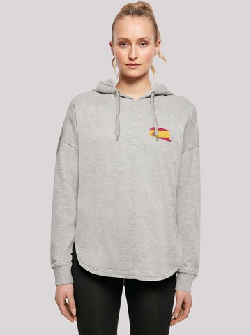 F4NT4STIC Sweatshirt 'Spain Spanien Flagge' in Grijs: voorkant