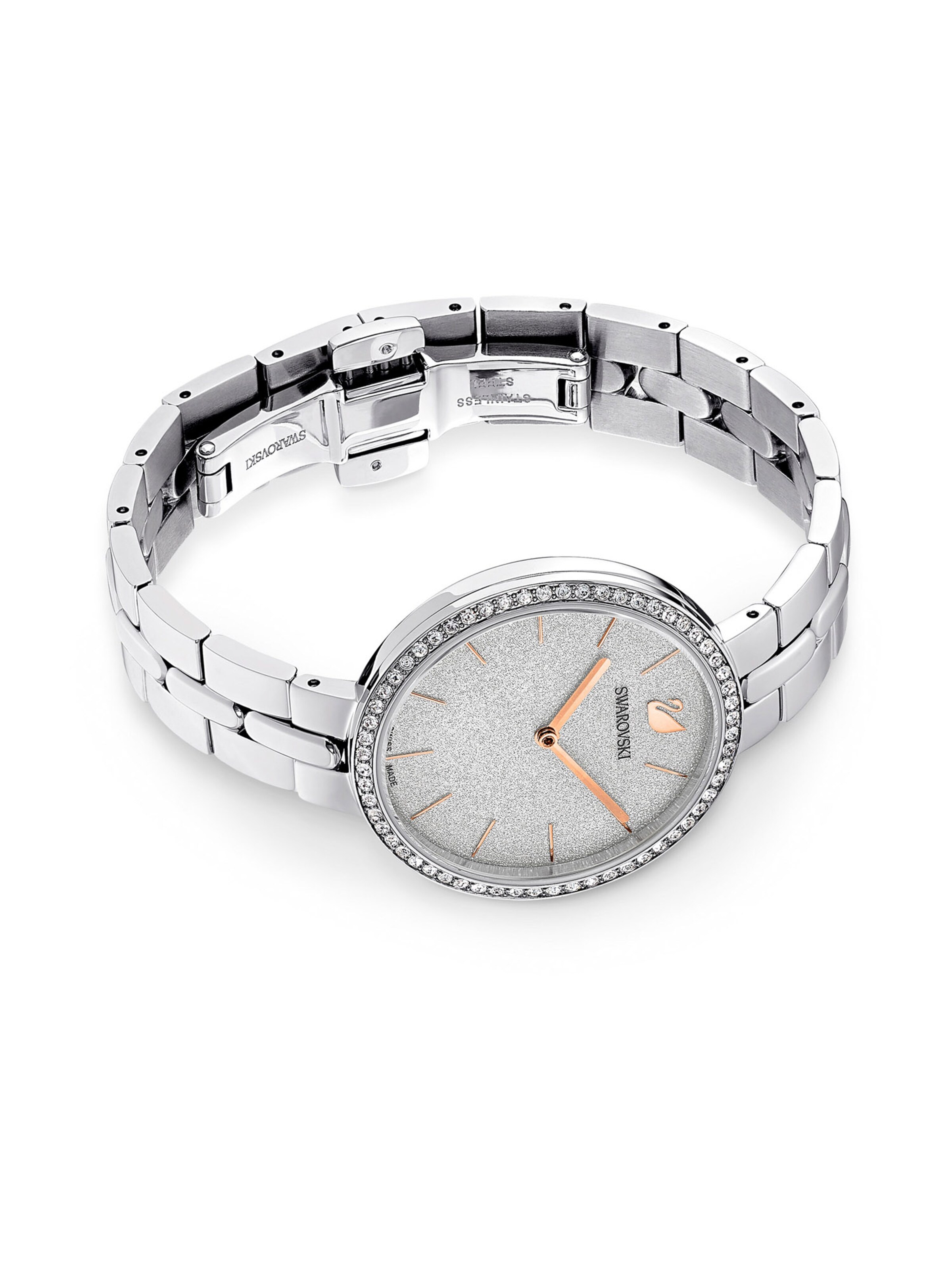 Ceas analogic 'Cosmopolitan' de la Swarovski pe argintiu