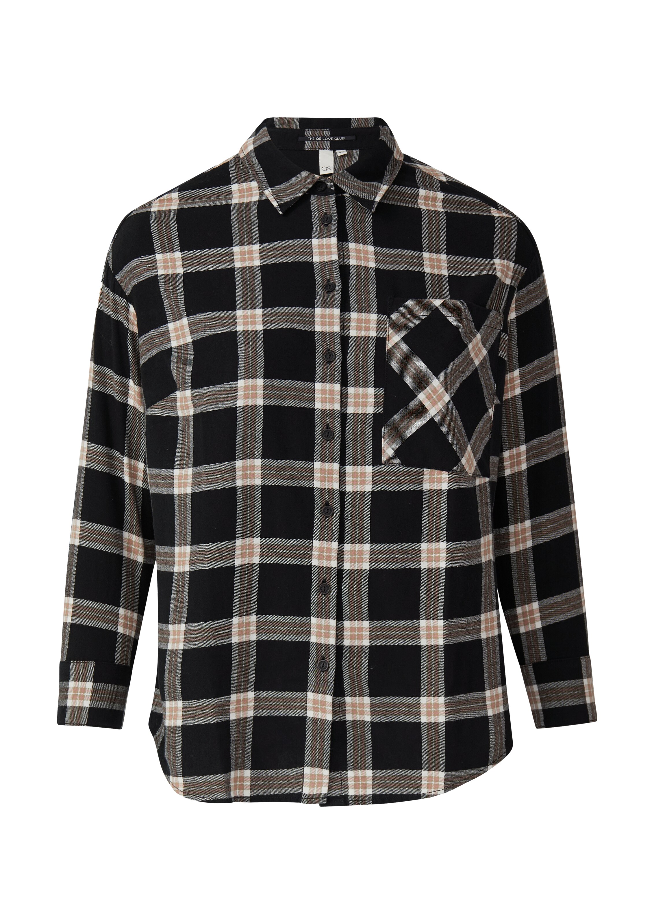 Chemisier QS en noir : devant