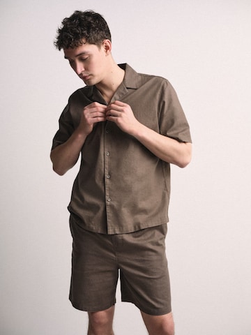 The Set Comfort Fit Hemd in Beige