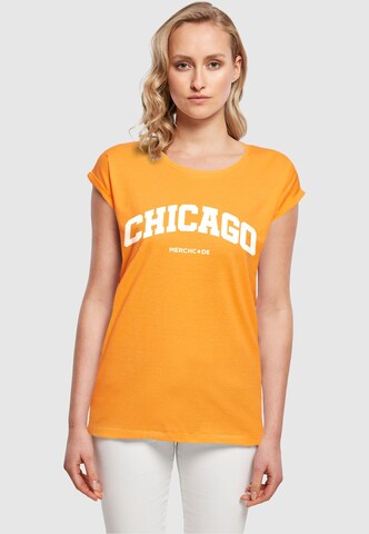 Merchcode T-Shirt 'Chicago' in Orange: predná strana
