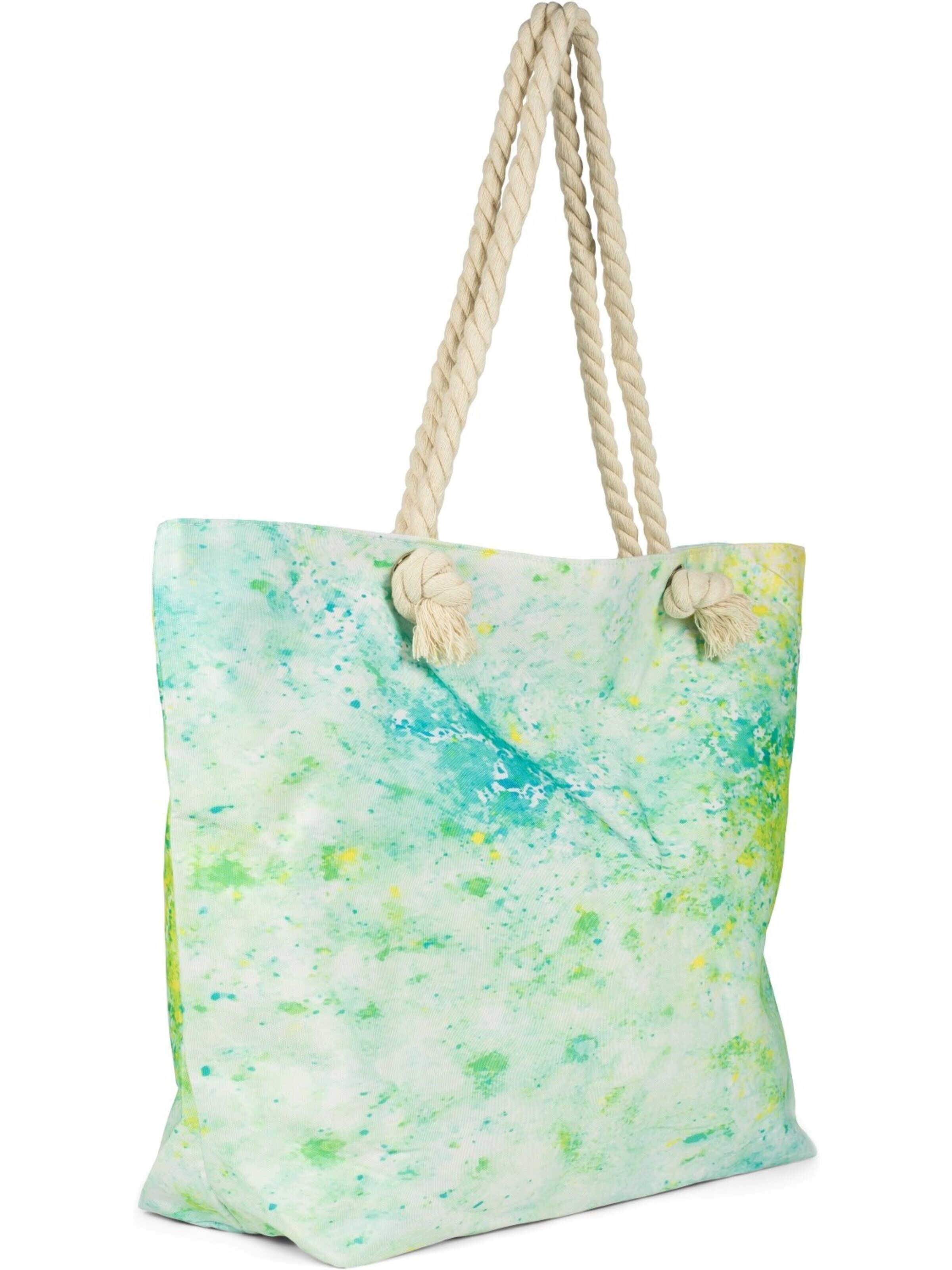 styleBREAKER Strandtasche 'Strandtasche Pouring Flecken Muster'‌‌‌‌‌‌‌ in Grün