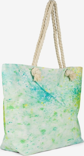 styleBREAKER Strandtasche 'Strandtasche Pouring Flecken Muster' in One Size in grün, Produktansicht
