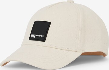 Casquette KARL LAGERFELD JEANS en beige : devant