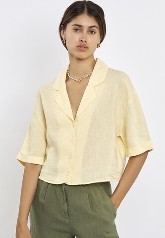 FRESHLIONS Bluse 'Lena' in Gelb: Vorderseite
