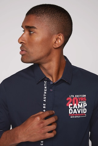 CAMP DAVID Regular fit Button Up Shirt in Blue