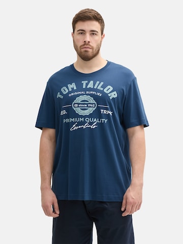 TOM TAILOR Men + Shirt in Blauw: voorkant