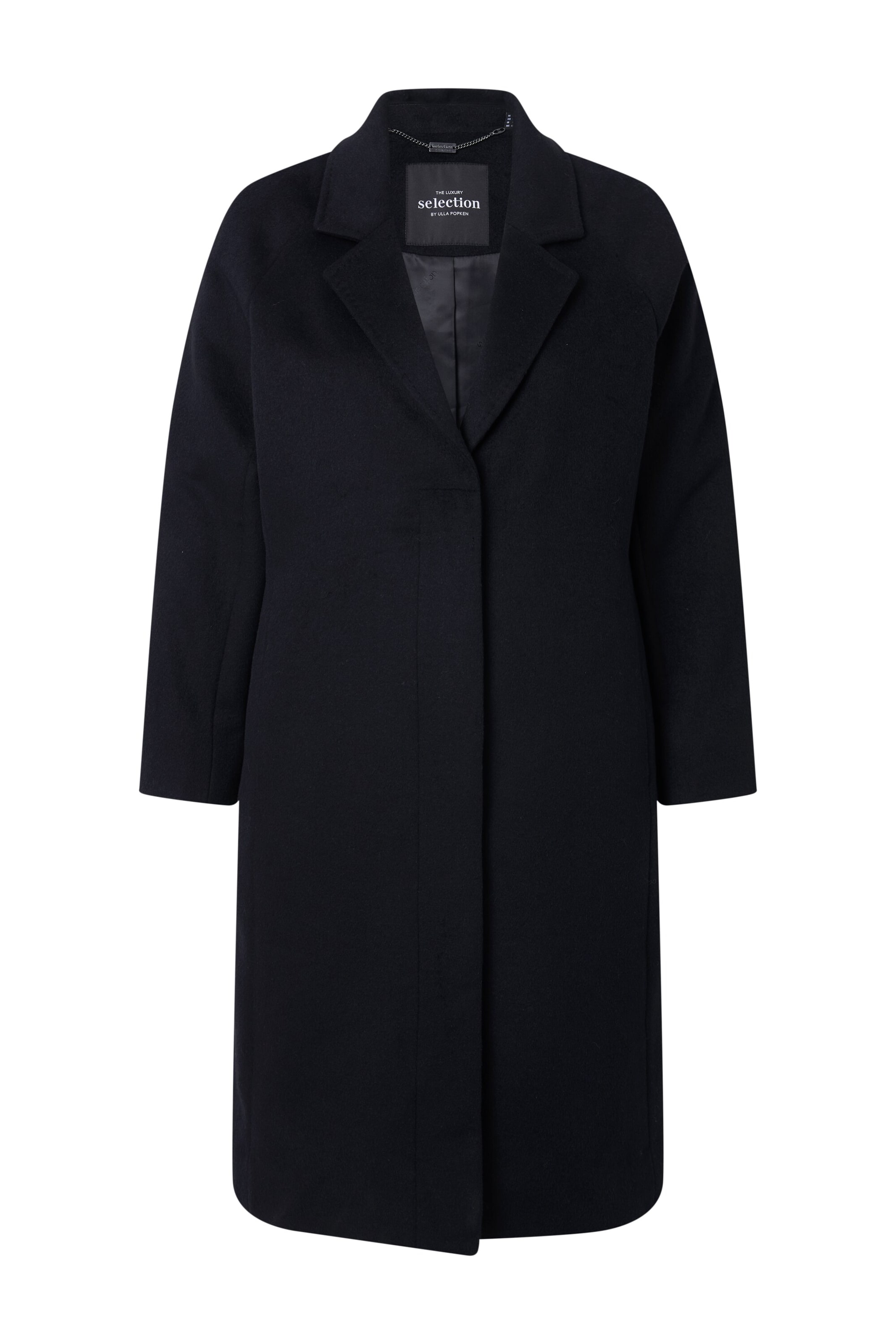 Ulla Popken Tussenmantel in Zwart: voorkant