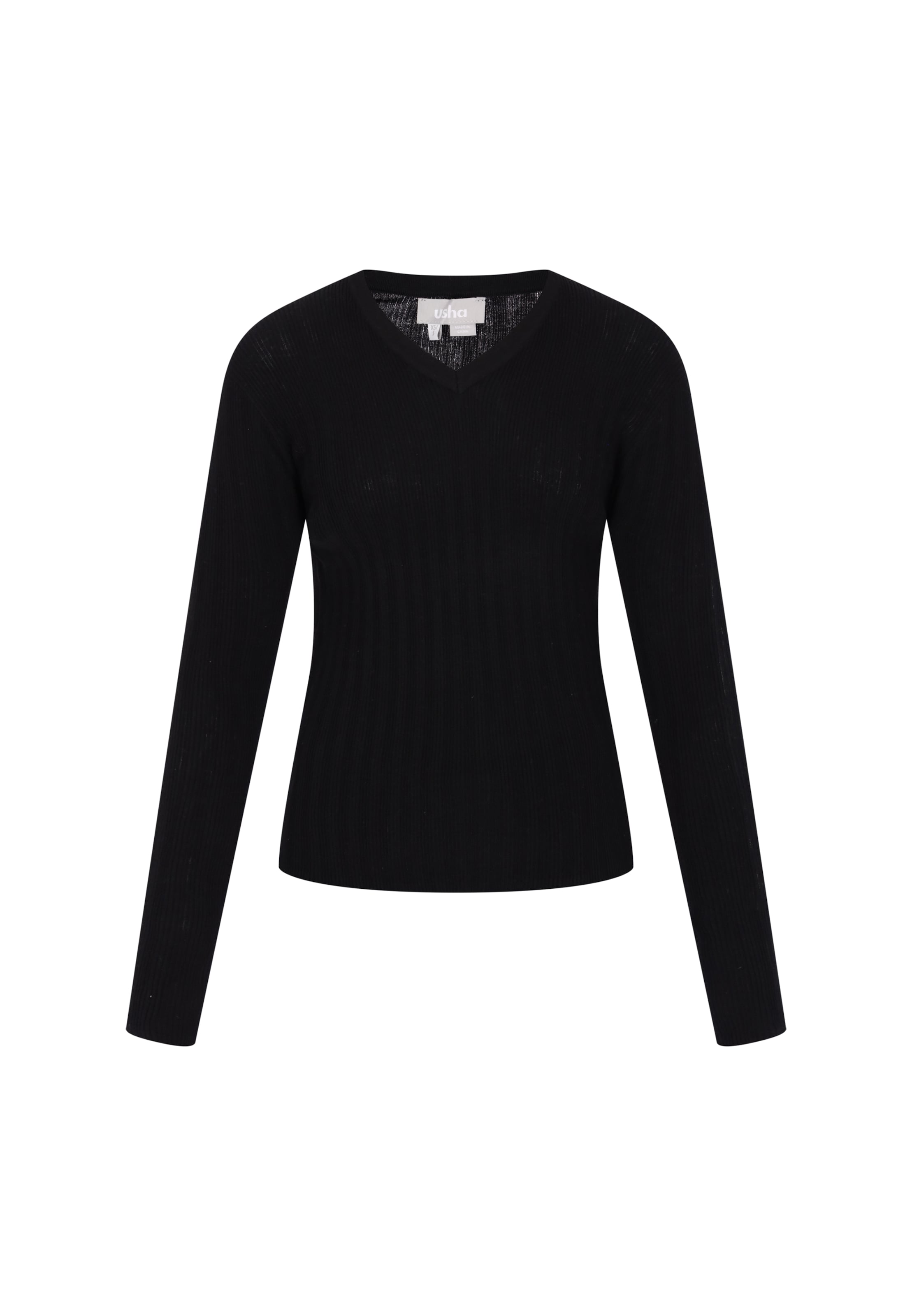 Pull-over Usha en noir : devant