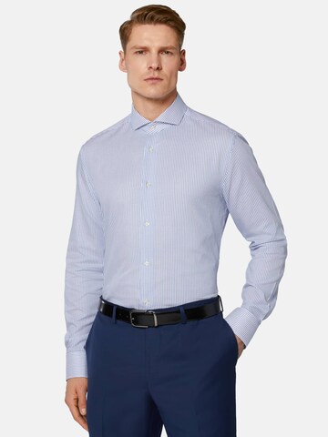 Boggi Milano Slim fit Business Shirt in Blue: front
