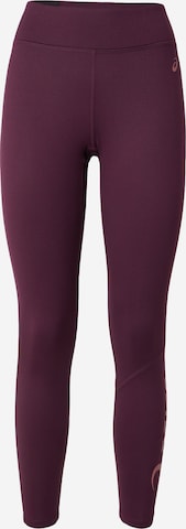 ASICS Skinny Urheiluhousut värissä lila: etupuoli