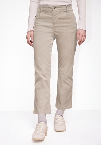 Street One Studio Flared Pants in Beige: front