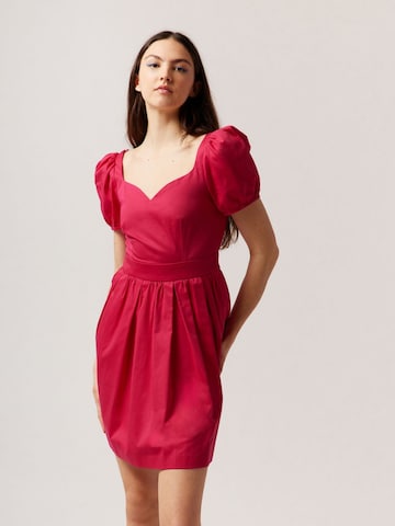 Robe de cocktail 'Veronique' NAF NAF en rose : devant