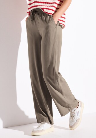 STREET ONE Wide Leg Hose in Grau: Vorderseite